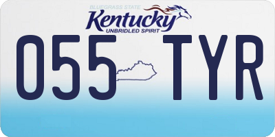 KY license plate 055TYR