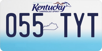 KY license plate 055TYT