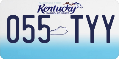 KY license plate 055TYY