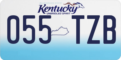 KY license plate 055TZB