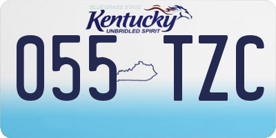 KY license plate 055TZC
