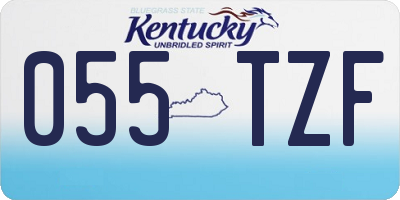 KY license plate 055TZF