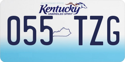 KY license plate 055TZG