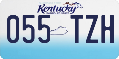 KY license plate 055TZH
