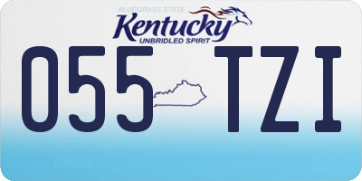 KY license plate 055TZI