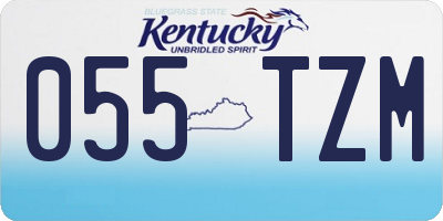 KY license plate 055TZM