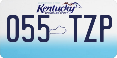 KY license plate 055TZP