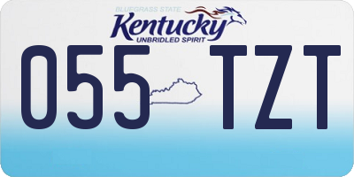 KY license plate 055TZT