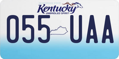 KY license plate 055UAA