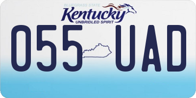KY license plate 055UAD