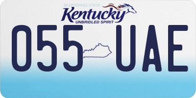 KY license plate 055UAE