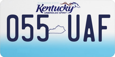 KY license plate 055UAF