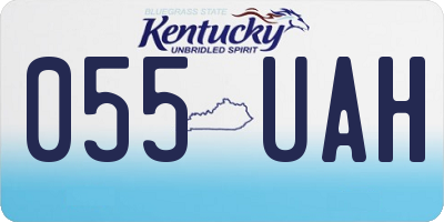 KY license plate 055UAH