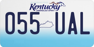 KY license plate 055UAL