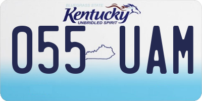 KY license plate 055UAM