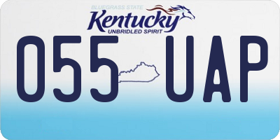 KY license plate 055UAP
