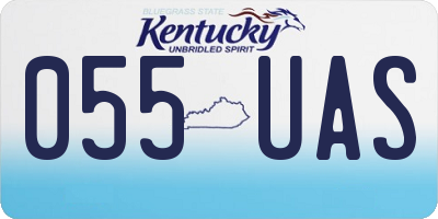 KY license plate 055UAS