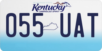 KY license plate 055UAT