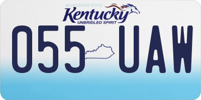 KY license plate 055UAW