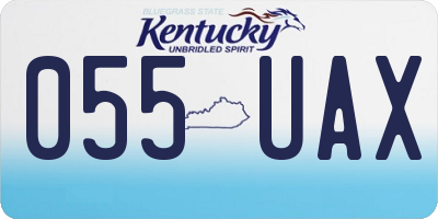 KY license plate 055UAX