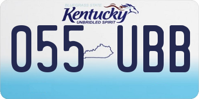 KY license plate 055UBB