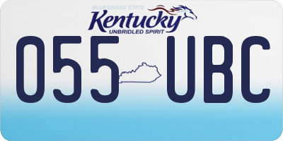 KY license plate 055UBC