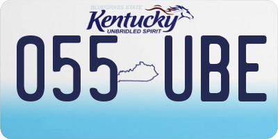 KY license plate 055UBE