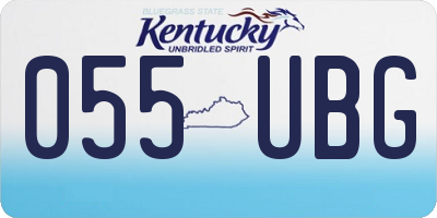 KY license plate 055UBG