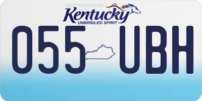 KY license plate 055UBH