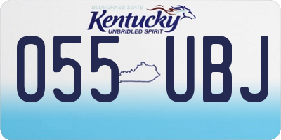 KY license plate 055UBJ