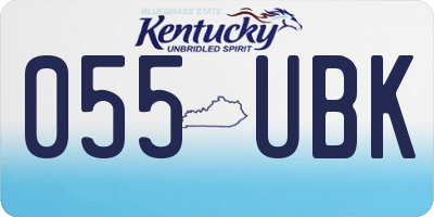 KY license plate 055UBK