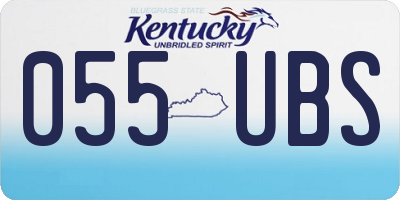 KY license plate 055UBS