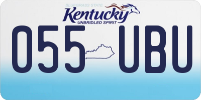 KY license plate 055UBU