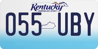 KY license plate 055UBY