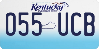 KY license plate 055UCB