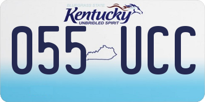 KY license plate 055UCC
