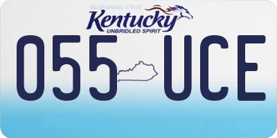 KY license plate 055UCE