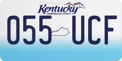 KY license plate 055UCF