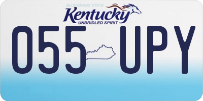 KY license plate 055UPY