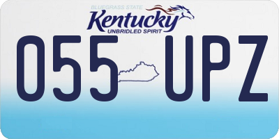 KY license plate 055UPZ