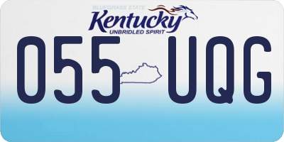 KY license plate 055UQG