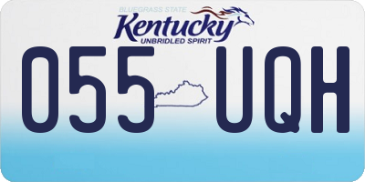 KY license plate 055UQH