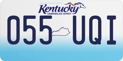 KY license plate 055UQI
