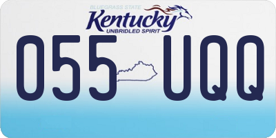 KY license plate 055UQQ