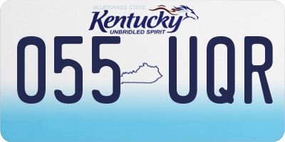 KY license plate 055UQR