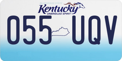 KY license plate 055UQV