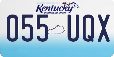 KY license plate 055UQX