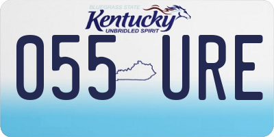 KY license plate 055URE