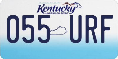 KY license plate 055URF