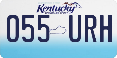 KY license plate 055URH